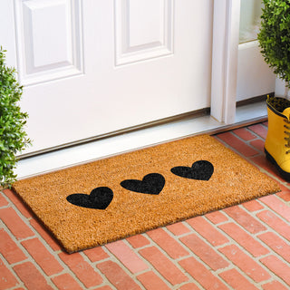 Calloway Mills Trio Hearts Doormat, 36x72