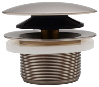 Wing Nut Large Kitchen Strainer With InSinkErator Disposal Flange & Stopper, Satin Nickel