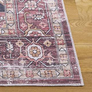 Safavieh Arizona Machine-Washable Collection ARZ247 Rug, Dark Red/Beige, 3'x5'
