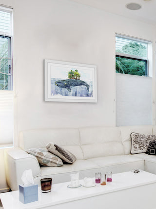 "Bottomless Blue" Framed Print by Rachel Byler