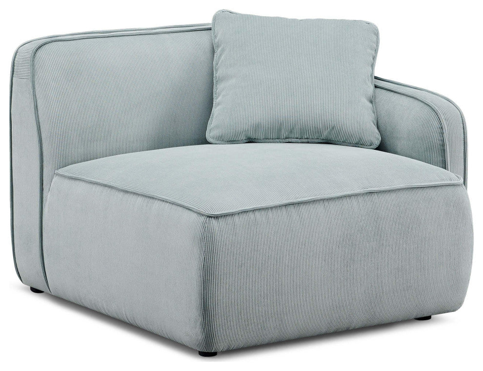 Travie Right Arm Facing Corner Chair, Light Green