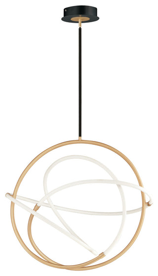 ET2 E25096-01 Mobius 32"W LED Abstract Pendant - Black / Gold