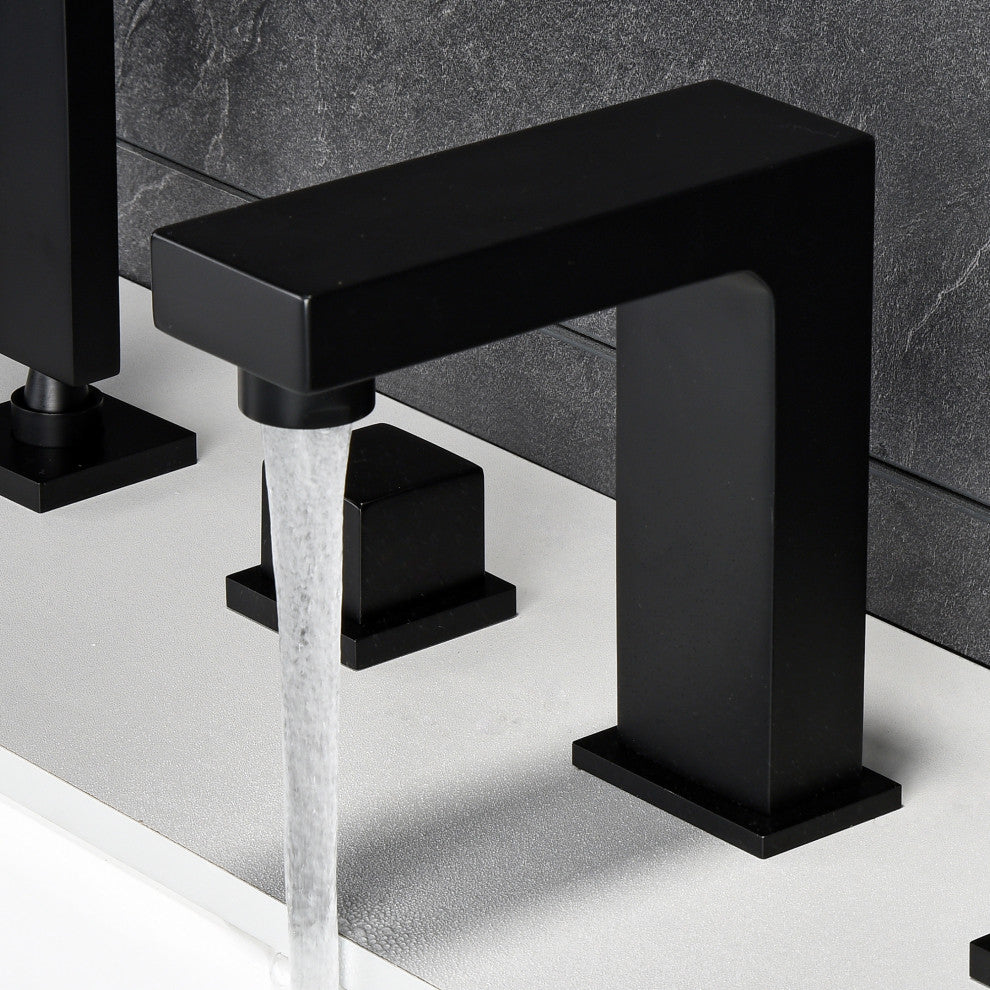 Triple Handle Deck Mounted Tub Faucet with Handshower