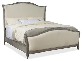 Ciao Bella Cal King Upholstered Bed, Speckled Gray