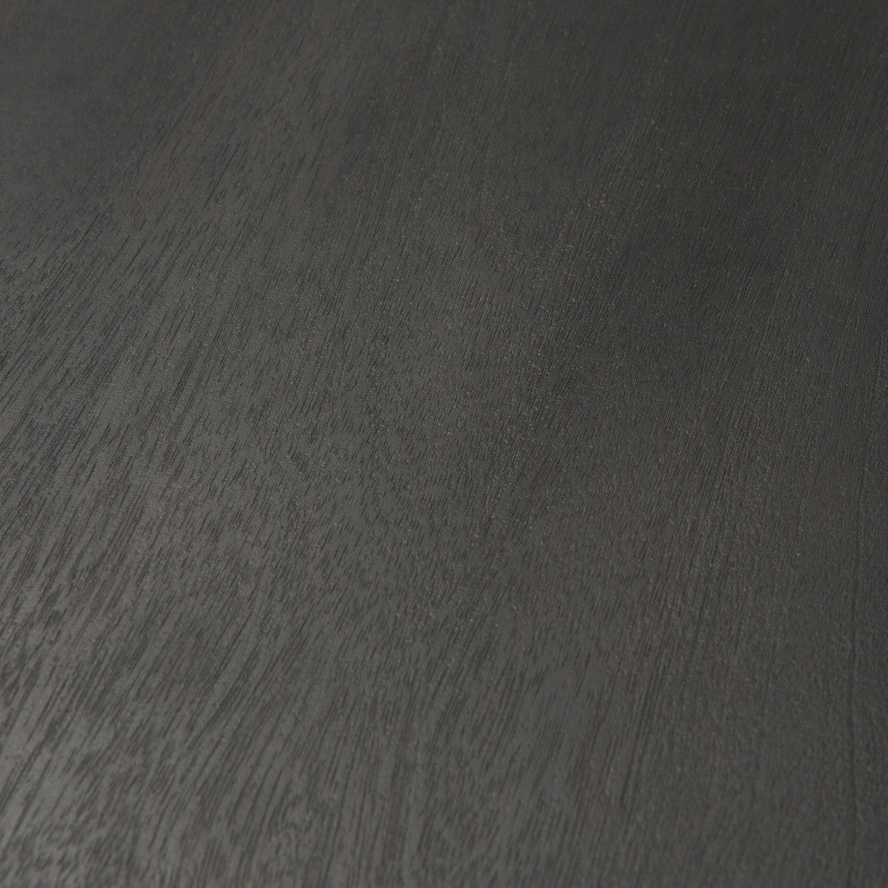 32" Round Black-Brown Wood Accent Pedestal Bistro Table