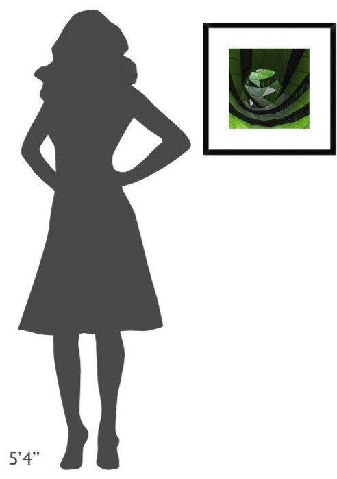"Green Offices" Framed Digital Print by Gilbert Claes, 20"x20"