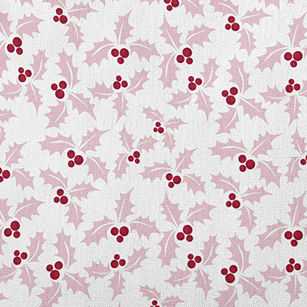 Holly Bush Accent Pillow, Light Pink, 14"x20"