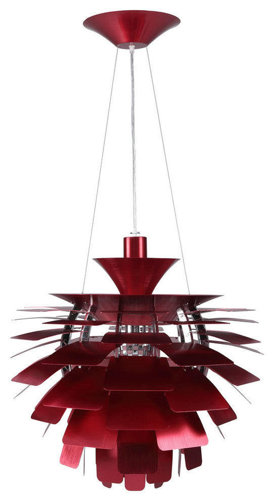 Modern Contemporary Living Dining Room 24" Ceiling Light Chandelier Copper, Red