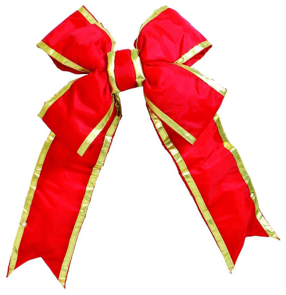 Vickerman L130412 12" Red-Gold Nylon Outdoor Christmas Bow