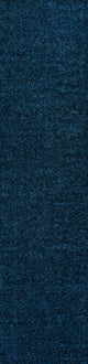 Haze Solid Low-Pile Navy 2 ft. x 12 ft. Runner Rug