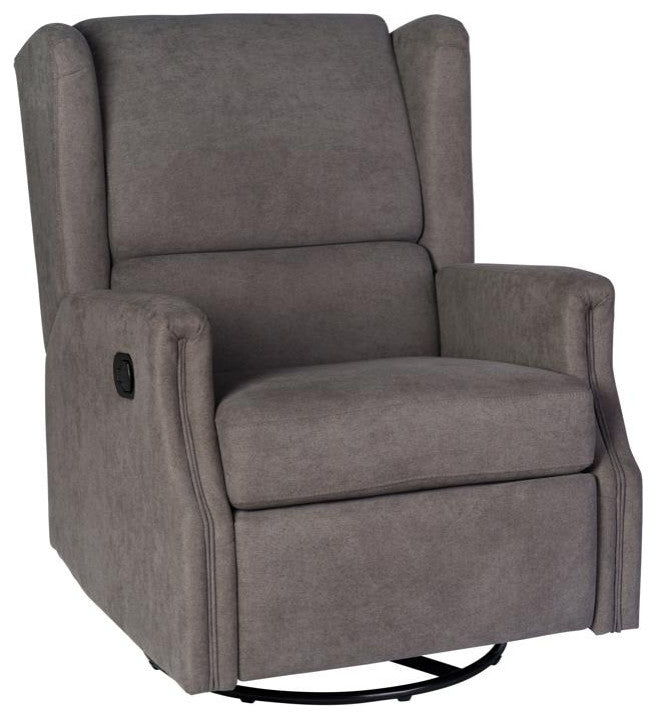 Omma Swivel Wingback Recliner Glider Rocker Recliner, Dark Gray