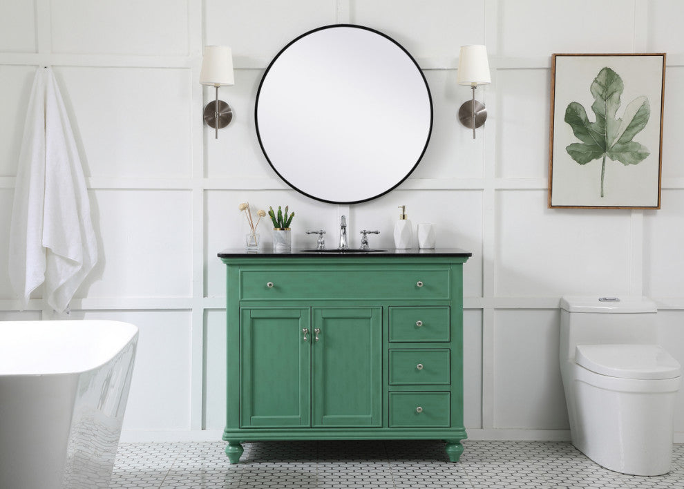Home Living 42" Single Bathroom Vanity, Vintage Mint