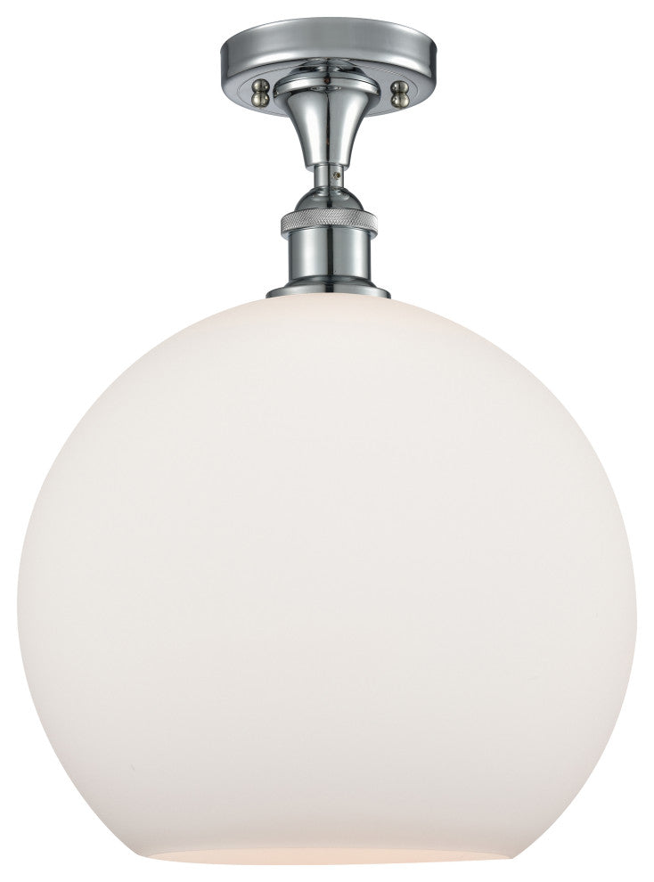 Innovations 516-1C-PC-G121-12-LED 1-Light Semi-Flush Mount, Polished Chrome