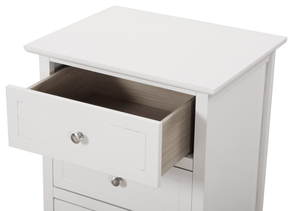 Daniel 3-Drawer Nightstand (25 in. H x 19 in. W x 15 in. D), White