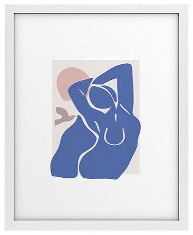 Mambo Art Studio Blue Summer Framed Art Print, 16x20"