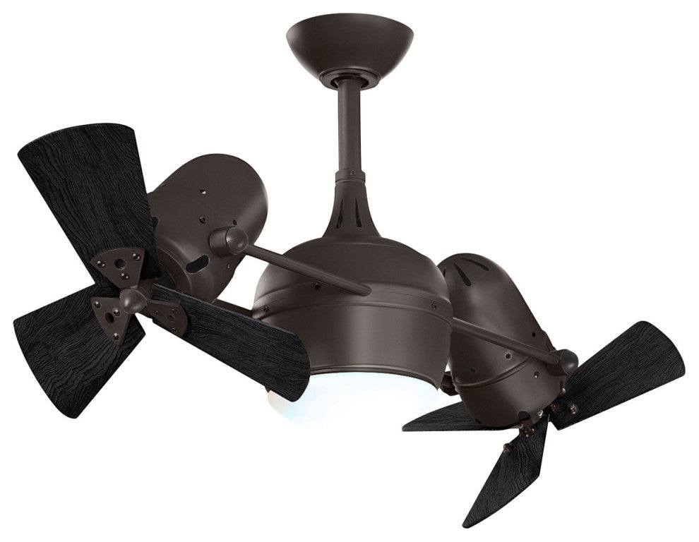 Matthews Fan Dagny LK Ceiling Fan, Lighting Kit, Textured Bronze, Matte Black