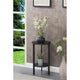 Convenience Concepts Graystone 24-Inch Plant Stand in Black Wood and Metal Frame