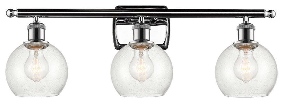 Innovations 516-3W-PC-G124-6 3 Light Bath Vanity Light, Polished Chrome