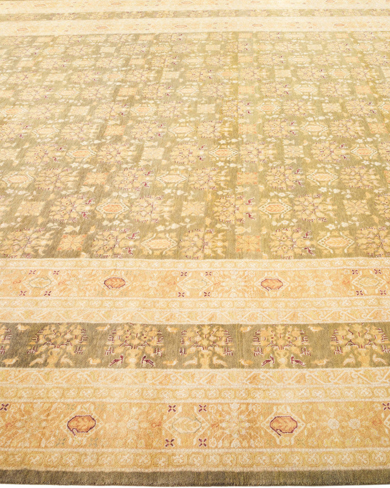Mogul, One-of-a-Kind Hand-Knotted Area Rug Green, 9'4"x12'2"