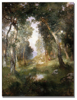 'Forest Glade, Santa Barbara' Canvas Art by Thomas Moran
