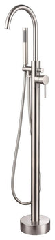 ADM Freestanding Tub Filler Handheld Shower Spray, Brushed Nickel, 59" Hose