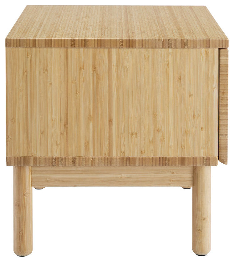 Greenington Monterey Solid Moso Bamboo 1 Drawer Nightstand | Wheat