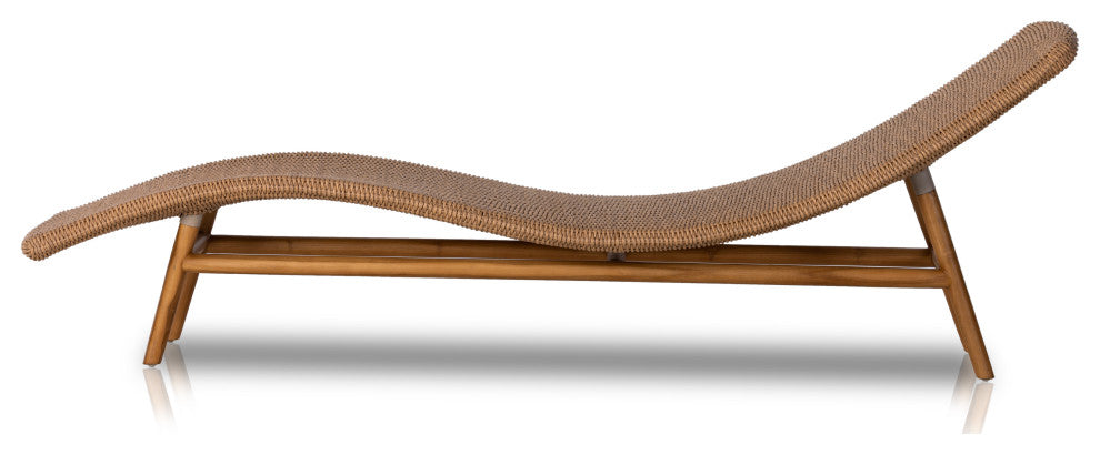 Portia Outdoor Chaise Lounge-Natural
