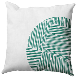Big Circle Polyester Indoor Pillow, Kelly Green, 16"x16"
