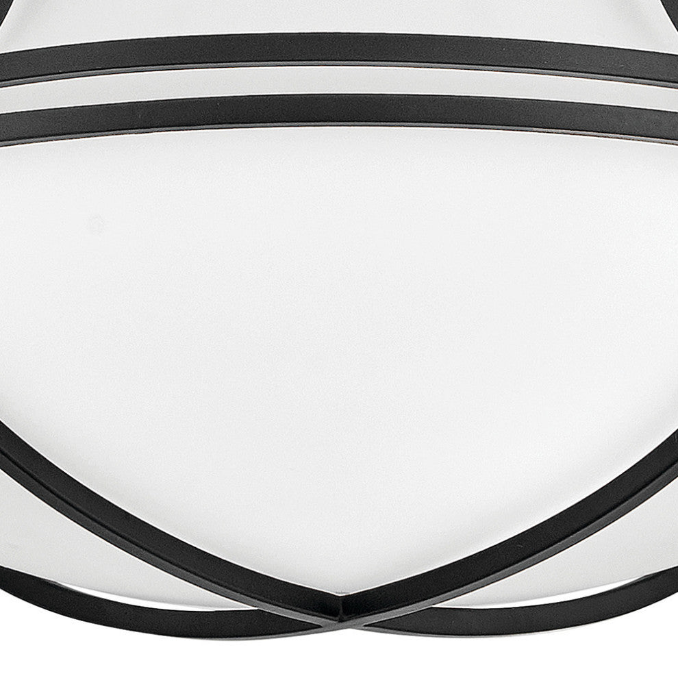 Hinkley Saddler Medium Flush Mount, Black