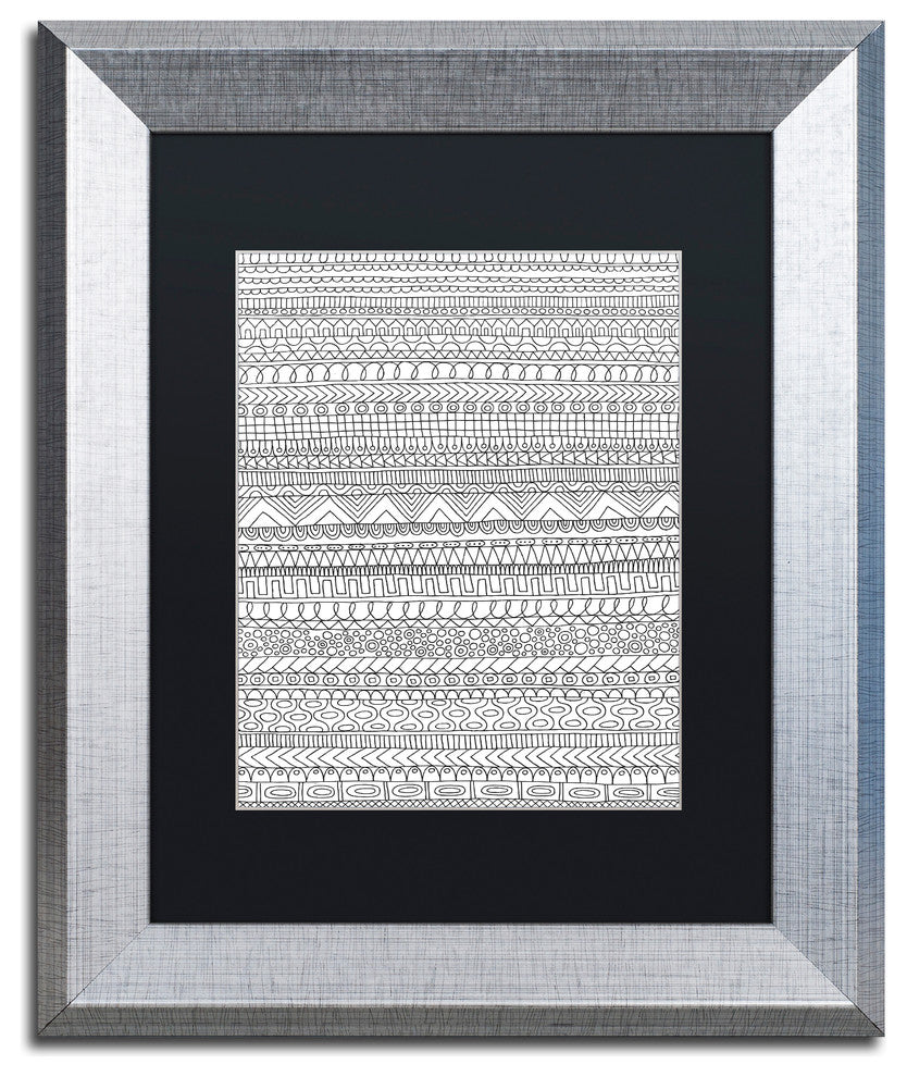 Hello Angel 'Jersey Knit' Art, Silver Frame, Black Mat, 14x11