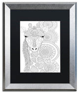 Hello Angel 'Animals 11' Art, Silver Frame, 20"x16", Black Matte