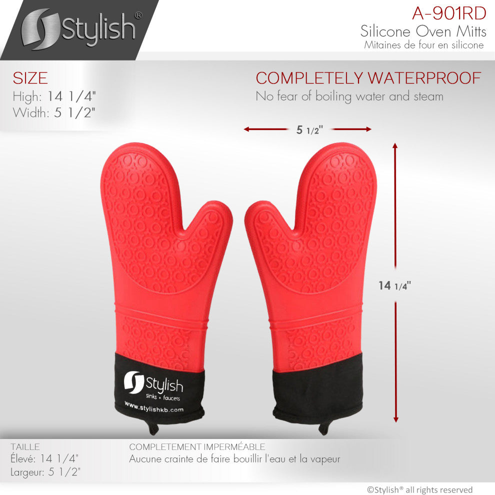 Stylish Heat Resistant Silicone Mitts