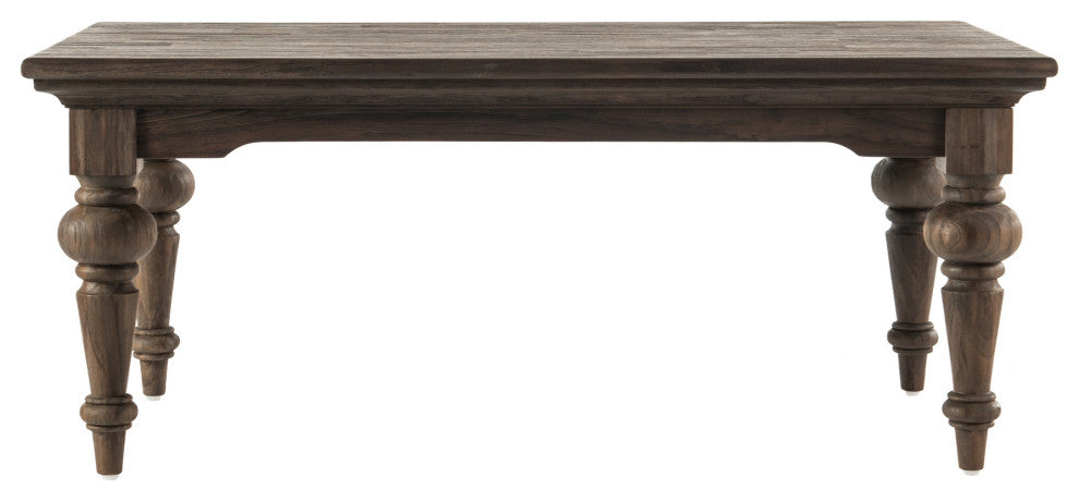 47" Vintage Gray Brown Rectangular Coffee Table