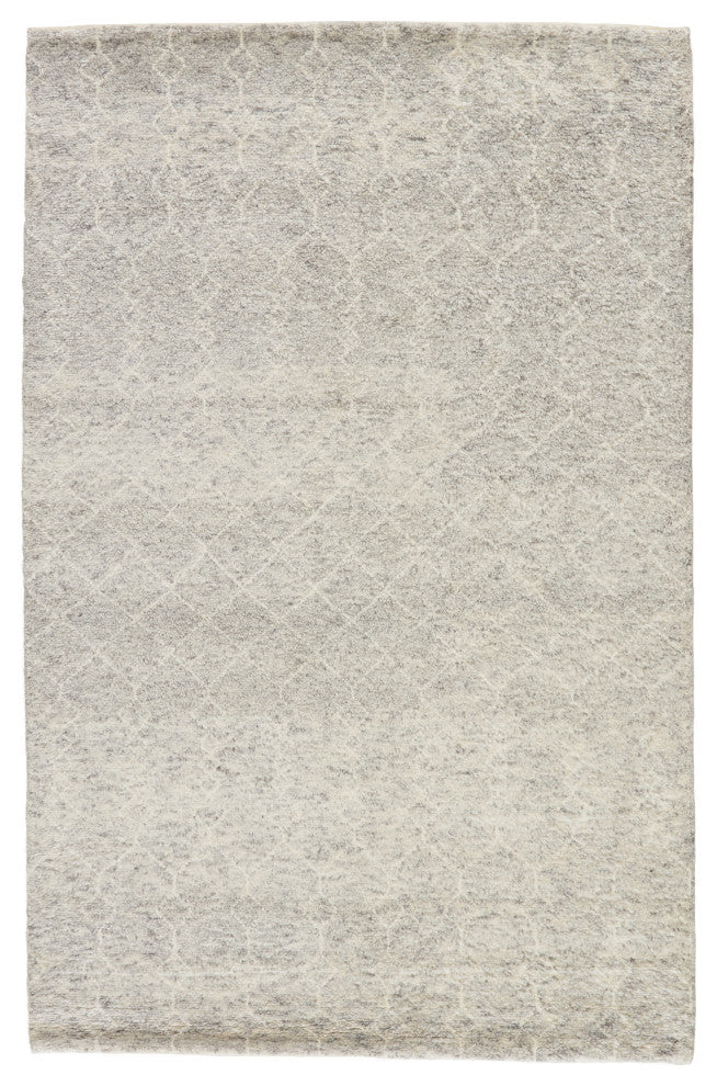 Jaipur Living Margo Knotted Geometric Gray/White Area Rug, 9'x13'