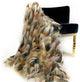 Plutus Multi-Color Fancy Feather Faux Fur Luxury Throw Blanket, 102"x116"