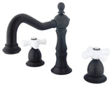 Kingston Brass Widespread Bathroom Faucet With Brass Pop-Up, Oil Rubbed Bronze