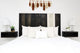 Handcrafted Headboard, Leaner Style, Noir Mix, Queen