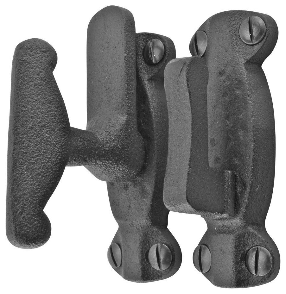 Renovators Supply Door Latch Lock 2" Wrought Iron Black Flip Latch Door Lock