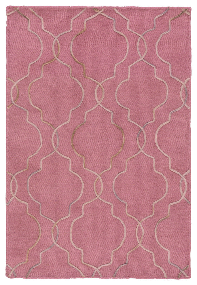 Surya Seabrook SBK-9022 3'6"x5'6" Rug, Mauve/Beige/Dark Brown