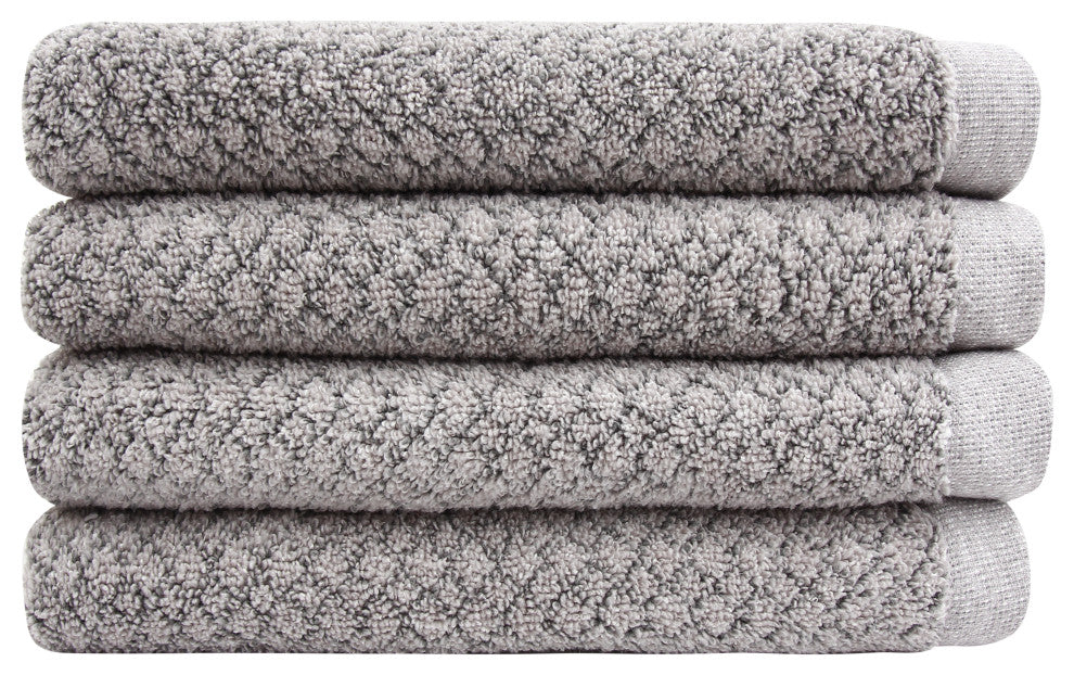 Chip Dye Hand Towel 4-Pack, Granite