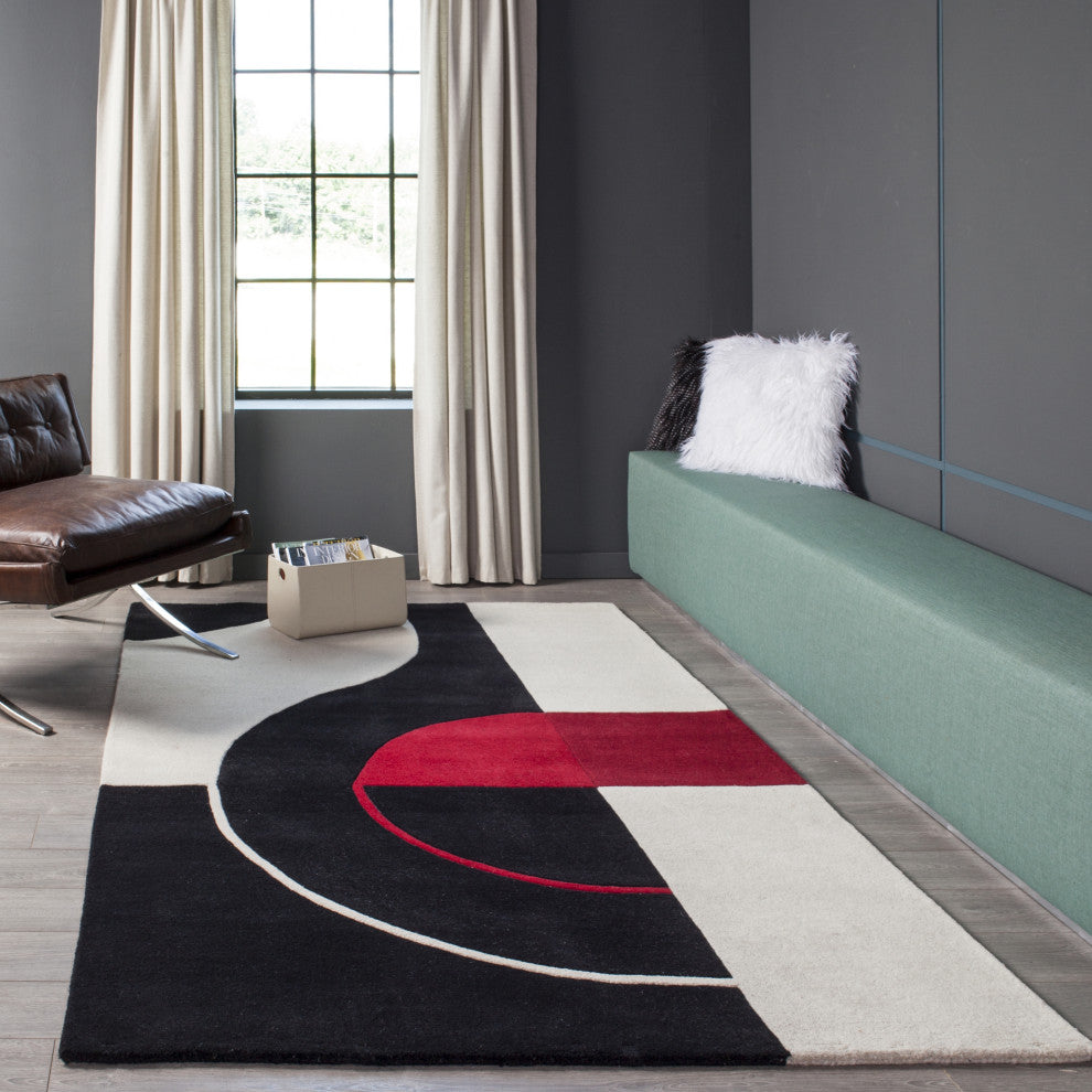 Delhi Hand-Tufted Rug, Black, 5'x8'
