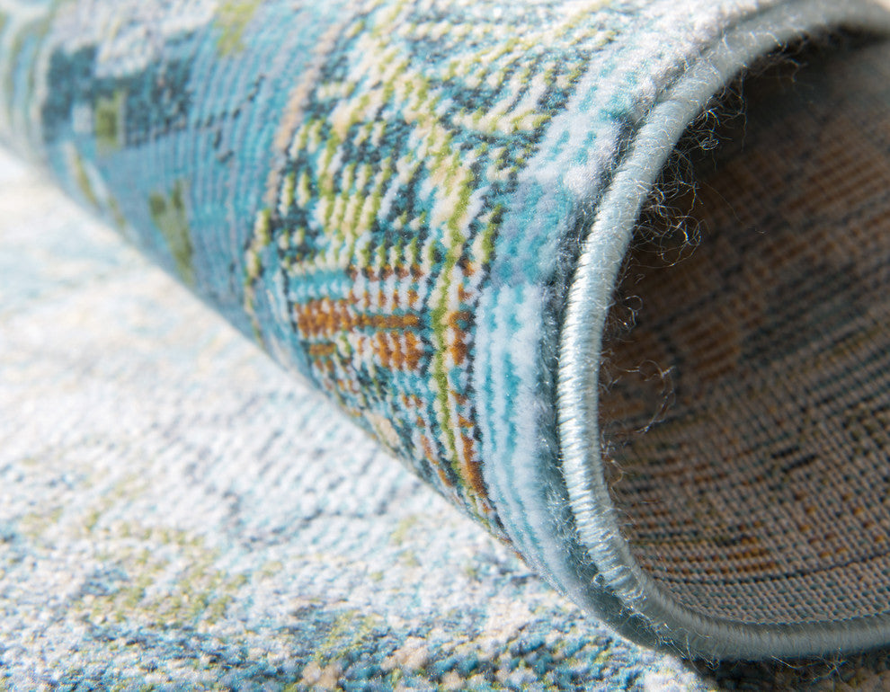 Unique Loom Light Blue Baracoa Coppelia 4' 3 x 6' 0 Area Rug