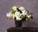 Henri Fantin-Latour White Roses in a Vase, 20"x25" Wall Decal
