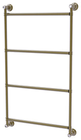 Allied Brass Carolina Crystal 4 Tier 18" Ladder Towel Bar, Antique Brass