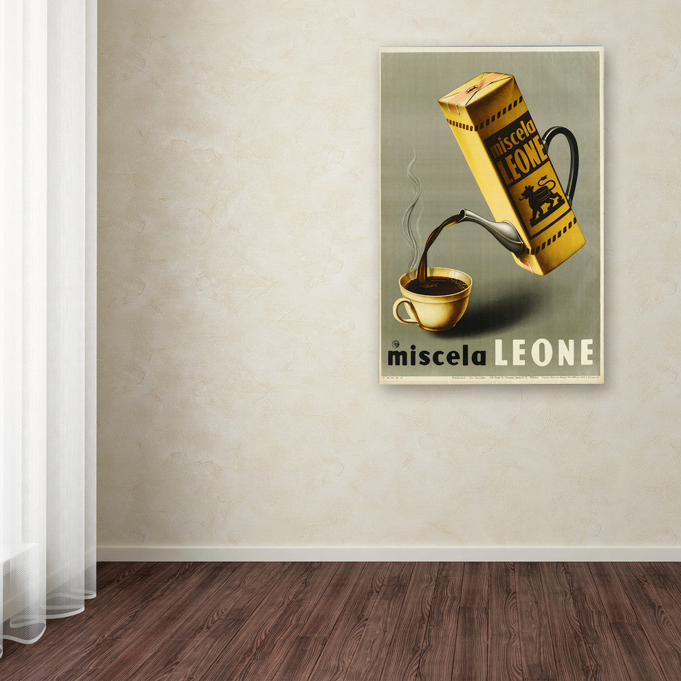 Vintage Apple Collection 'Coffee Leone' Canvas Art, 30x47