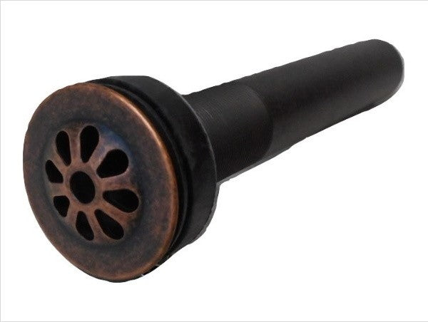 Oval 19" Copper Drop In Bathroom Sink Daisy Drain Included