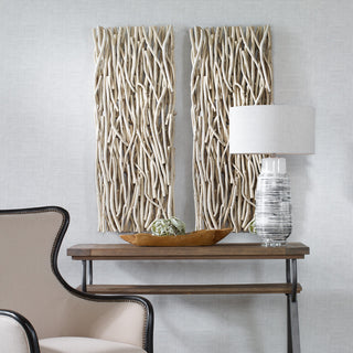 Uttermost 04326 Gathered Teak Bleached Wood Wall Decor