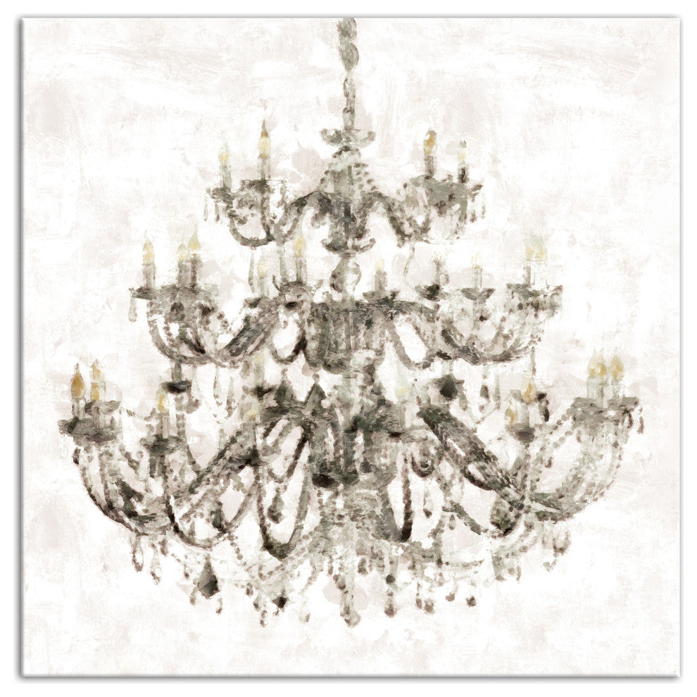 Opulent Chandelier Wall Art, 20"x20", Canvas