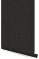 Burlap Hash Pattern Peel and Stick Vinyl Wallpaper, Onyx, 24"w X 60"h