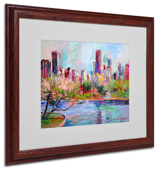 'Cityscape 2' Matted Framed Canvas Art by Richard Wallich